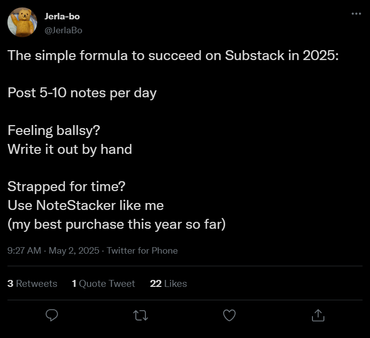 User Testimonial Tweet 2